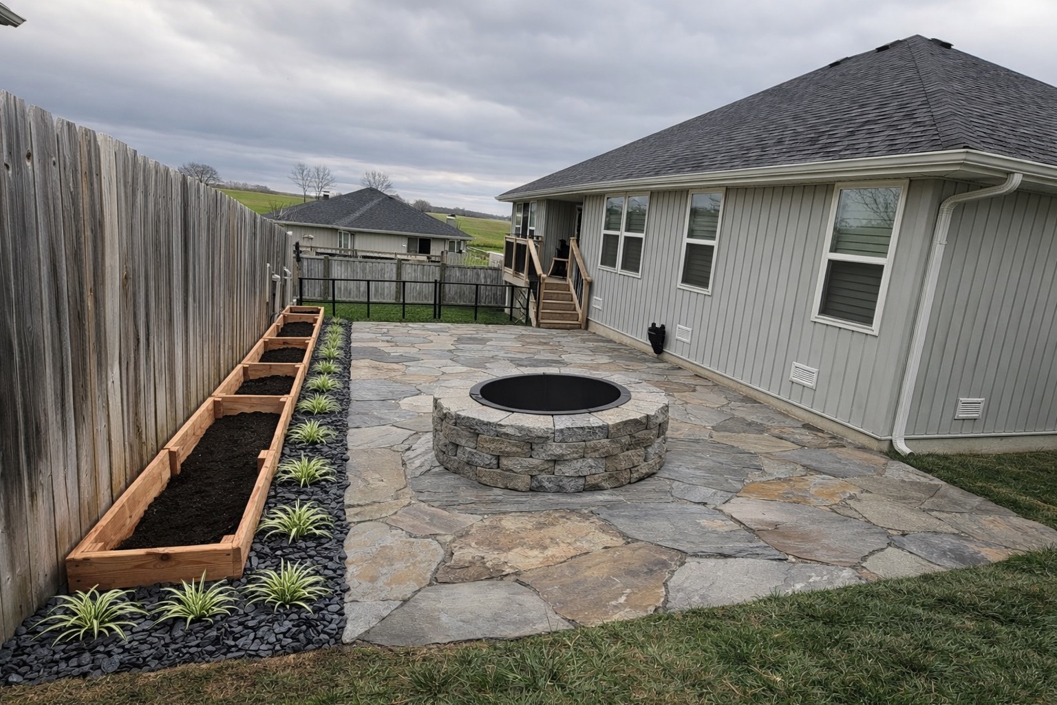 Sharp Edge Landscaping custom hardscaping design in Branson, MO